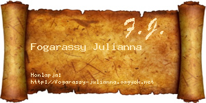 Fogarassy Julianna névjegykártya